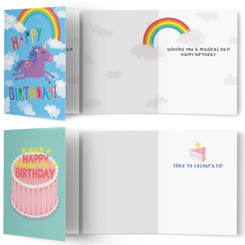 Tiny Expressions - 10 Kids Birthday Cards with Inside Messages and Envelopes - Image 3